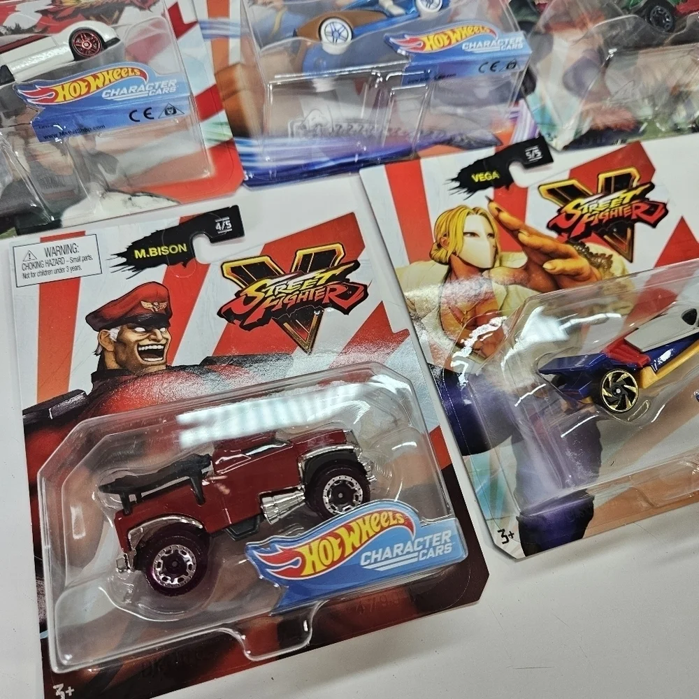 NEW Hot Wheels Street Fighter Character Cars Full Set of 5 RYU Blanka Vega 2019